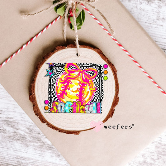 UV DTF Decal - Softball Checkered Ornament Weefers