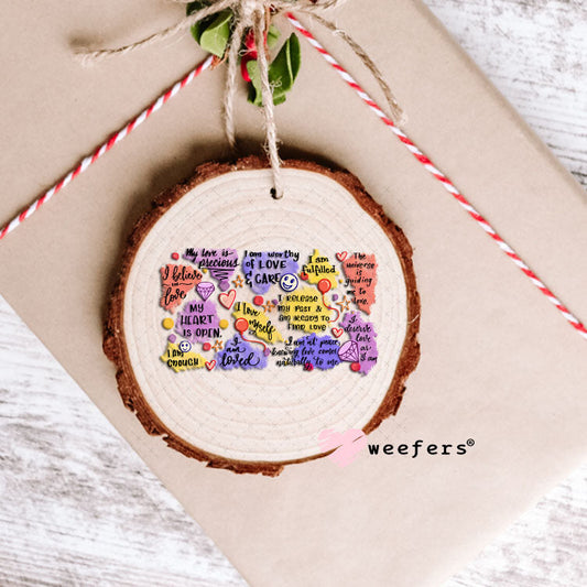 UV DTF Decal - Uplifting Affirmations Ornament Weefers