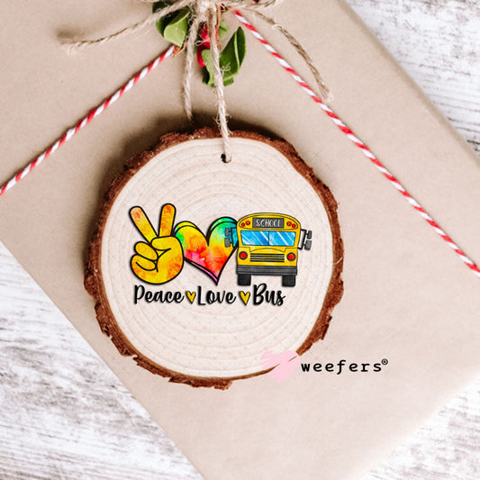 UV DTF Decal - Peace Love Bus Ornament Weefers
