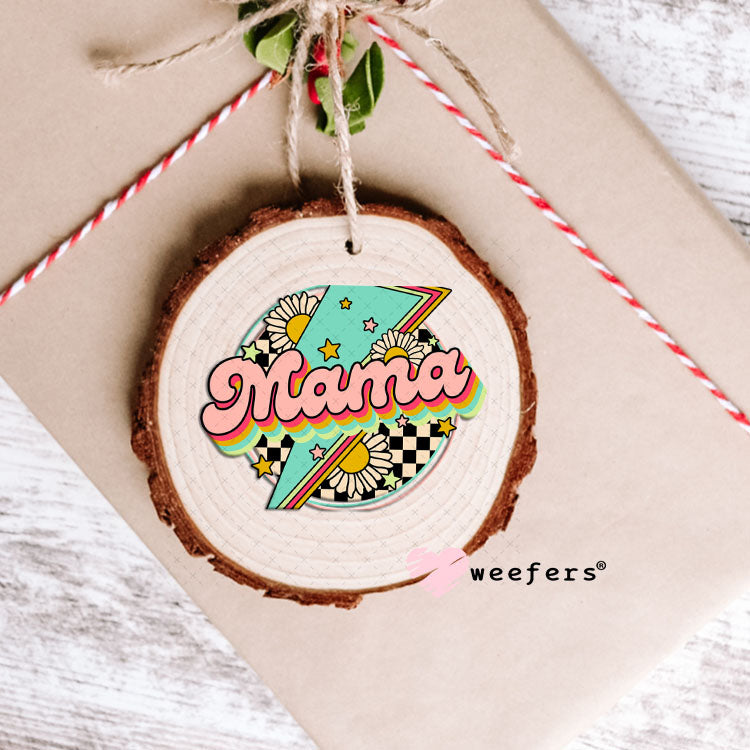 UV DTF Decal - Mama Lightening Bolt Ornament Weefers