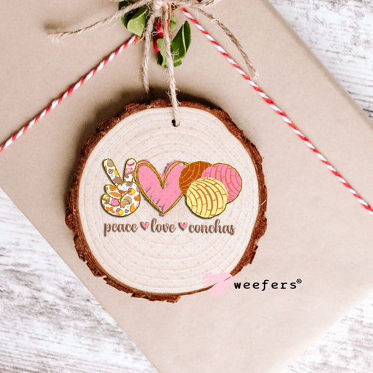 UV DTF Decal - Peace Love Conchas Ornament Weefers