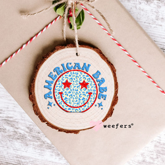 UV DTF Decal - American Babe Smile Face Ornament Weefers