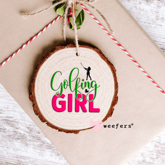 UV DTF Decal - Golfing Girl Ornament Weefers