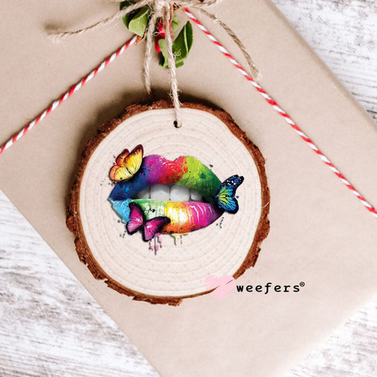 UV DTF Decal - Rainbow Lips Ornament Weefers