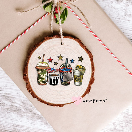 UV DTF Decal - Military Coffee Ornament Weefers