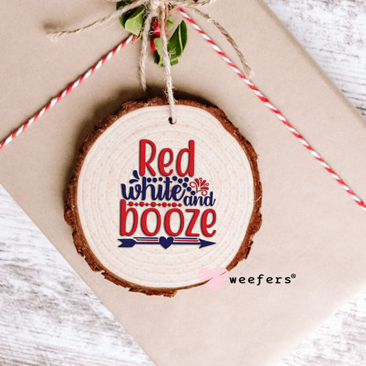 UV DTF Decal - Red White and Booze Ornament Weefers
