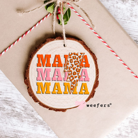UV DTF Decal - Mama Pink Peach Ornament Weefers