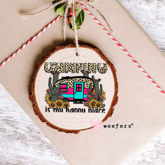 UV DTF Decal - Camping is My Happy Place Ornament Weefers