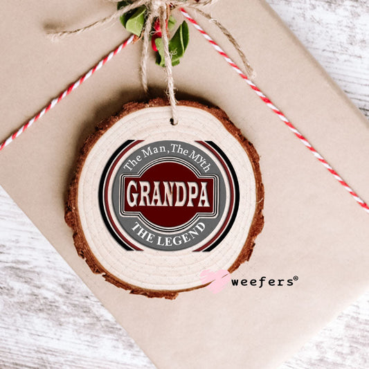 UV DTF Decal - Grandpa The Legend Ornament Weefers
