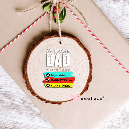 UV DTF Decal - Awesom Dad Ornament Weefers