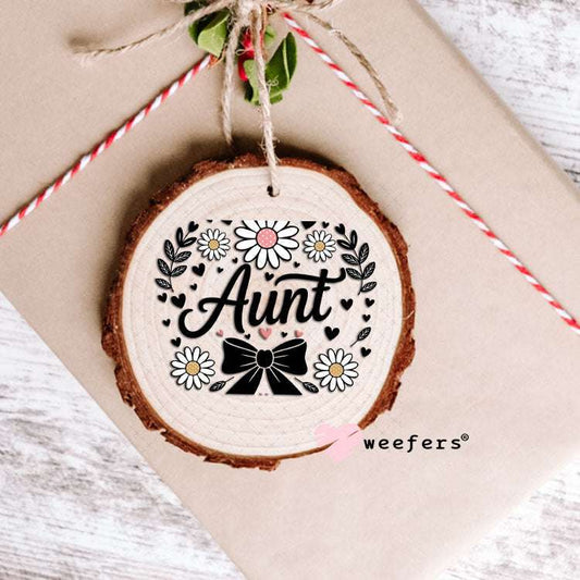 UV DTF Decal - Aunt Black Bow Ornament Weefers