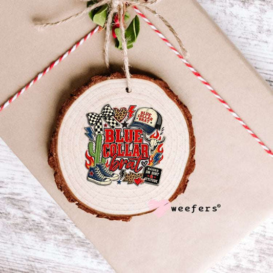 UV DTF Decal - Western Blue Collar Brat Ornament Weefers