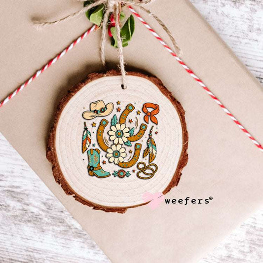UV DTF Decal - Horseshoes and Cowboy Boots Ornament Weefers