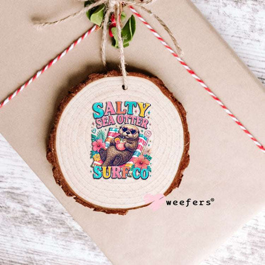 UV DTF Decal - Salty Sea Otter Surf Co Ornament Weefers