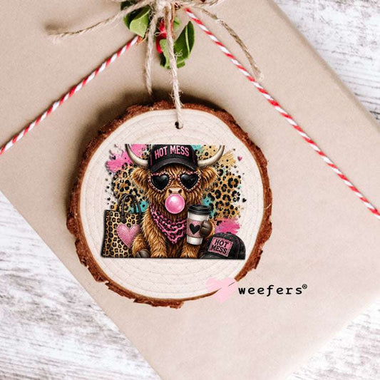 UV DTF Decal - Hot Mess Leopard Cow Ornament Weefers