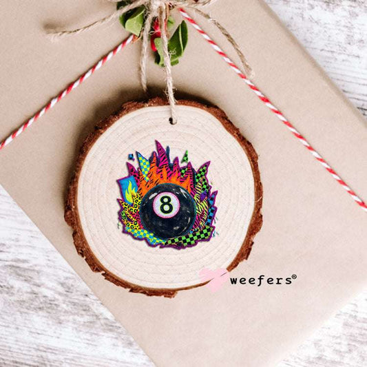 UV DTF Decal - Western Fire Eightball Ornament Weefers