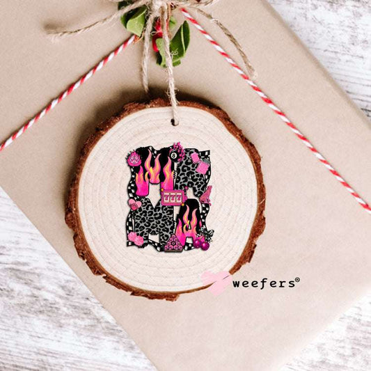 UV DTF Decal - Lucky 7's Pink Black Ornament Weefers
