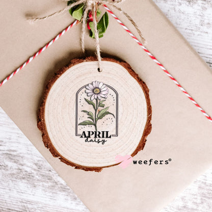 UV DTF Decal - April Daisy Birthday Month Ornament Weefers