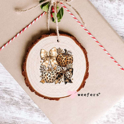 UV DTF Decal - Fall Leopard Bows Ornament Weefers