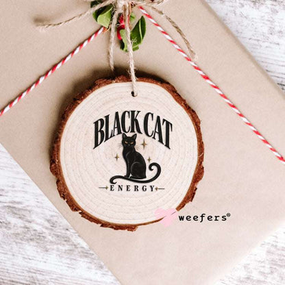 UV DTF Decal - Black Cat Energy Ornament Weefers