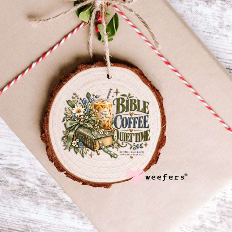UV DTF Decal - Bible Coffee Quiet Time Ornament Weefers