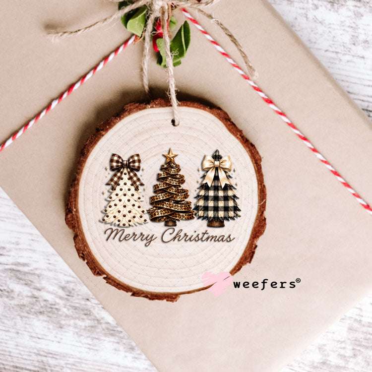 UV DTF Decal - Merry Christmas Rustic Ornament Weefers