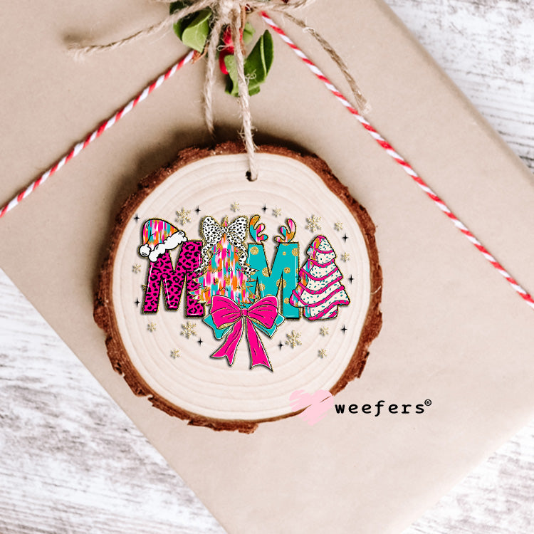 Christmas Coquette Mama UV DTF Ornament Decal - Weefers