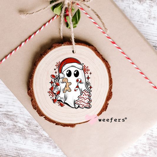 Christmas Ghost Snacks UV DTF Decal Ornament Weefers
