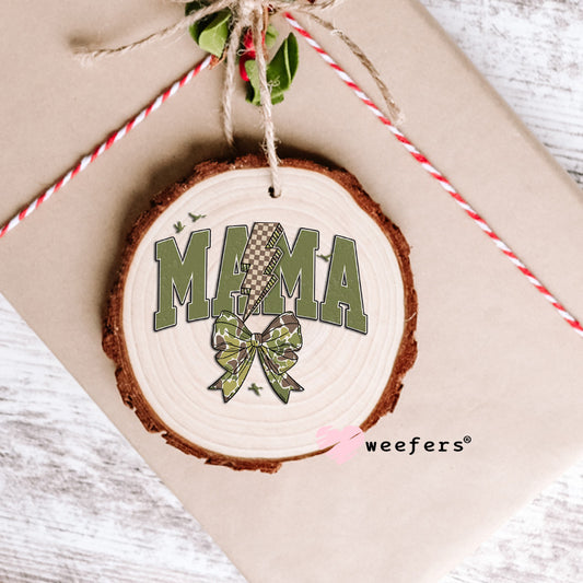 Camo Mama Coquette UV DTF Decal Ornament Weefers