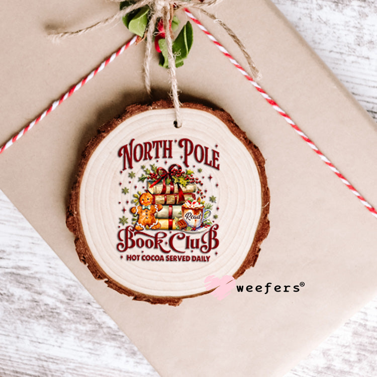 North Pole Book Club UV DTF Ornament Decal