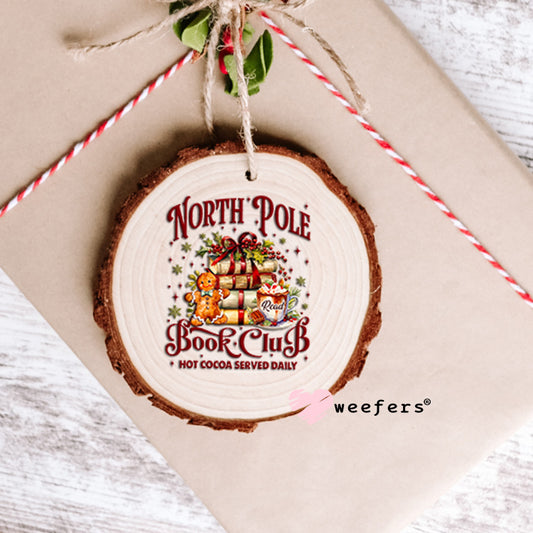 North Pole Book Club UV DTF Decal Ornament Weefers