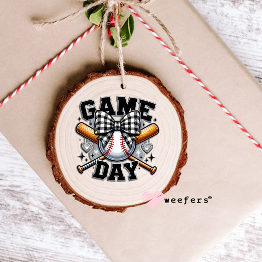 Game Day Baseball UV DTF Decal Ornament Weefers