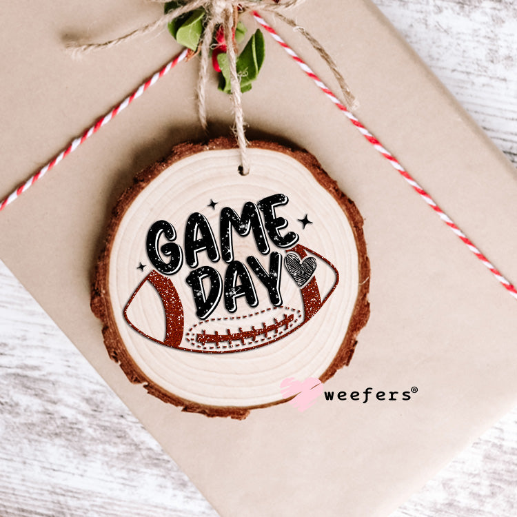 Game Day Football Red UV DTF Ornament Decal