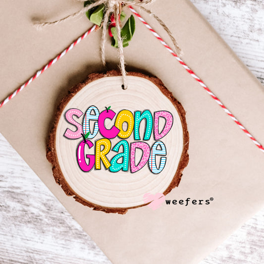 Colorful Second Grade UV DTF Decal Ornament Weefers