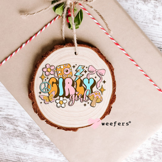 Girly Girl Peace Signs UV DTF Decal Ornament Weefers