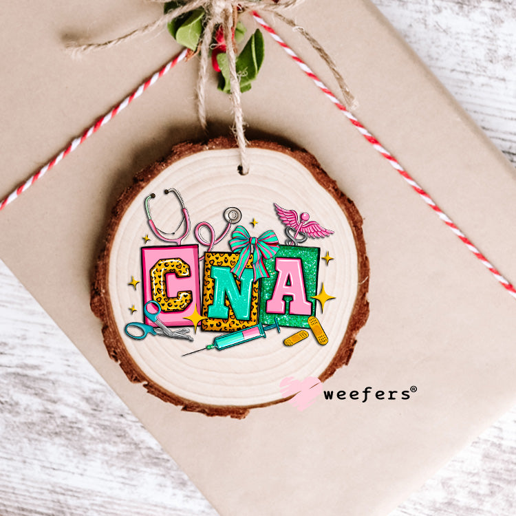 CNA Teal and Pink UV DTF Ornament Decal