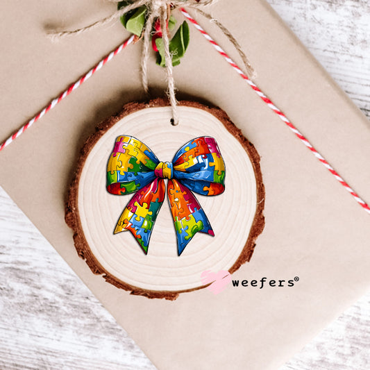 Autistic Bow UV DTF Decal Ornament Weefers