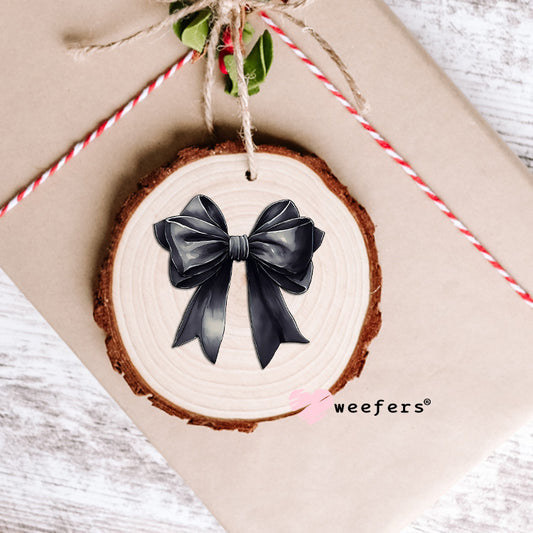 Black Bow UV DTF Decal Ornament Weefers