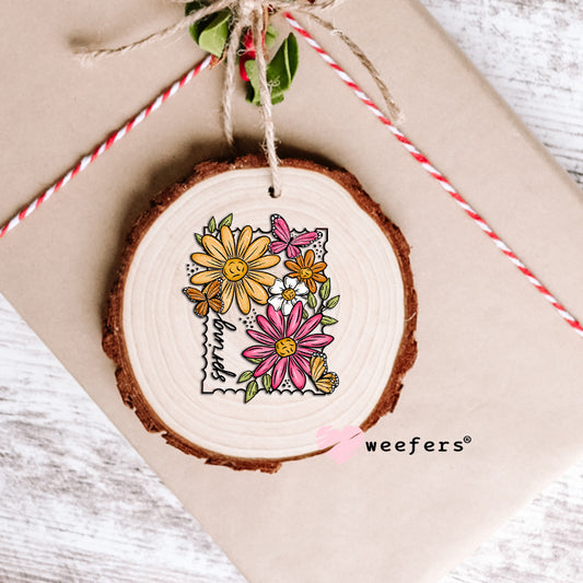Spring Pink and Yellow Flowers UV DTF Decal Ornament Weefers