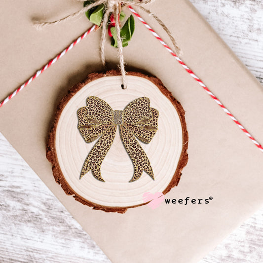 Cheetah Bow UV DTF Decal Ornament Weefers