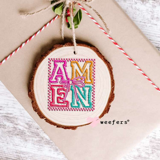 AMEN UV DTF Decal Ornament Weefers