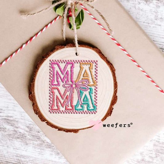 MaMa Blocked Pastels UV DTF Decal Ornament Weefers