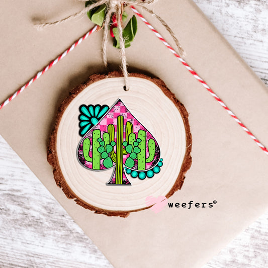 Colorful Desert Spade Turquoise UV DTF Decal Ornament Weefers