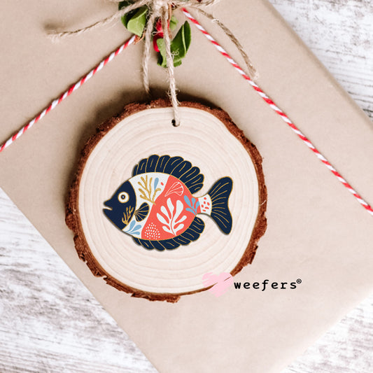 Blue and Coral Fish UV DTF Decal Ornament Weefers