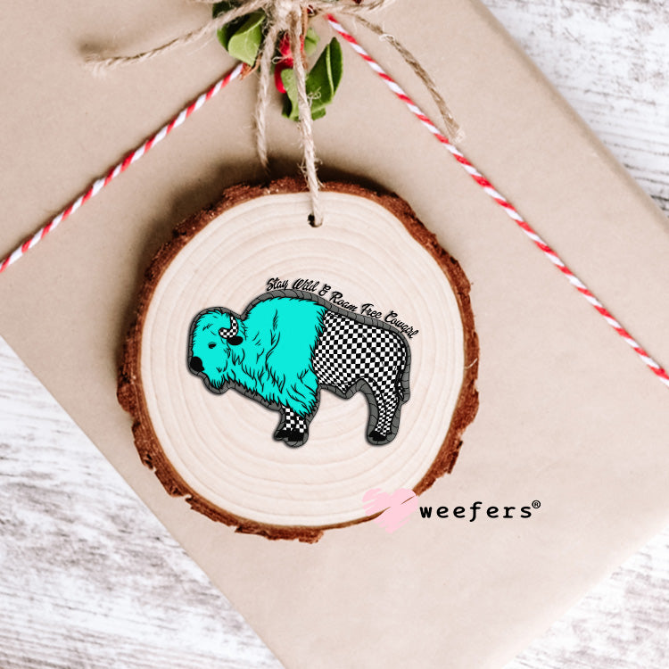 Stay Wild and Roam Free Cowgirl UV DTF Decal Ornament Weefers