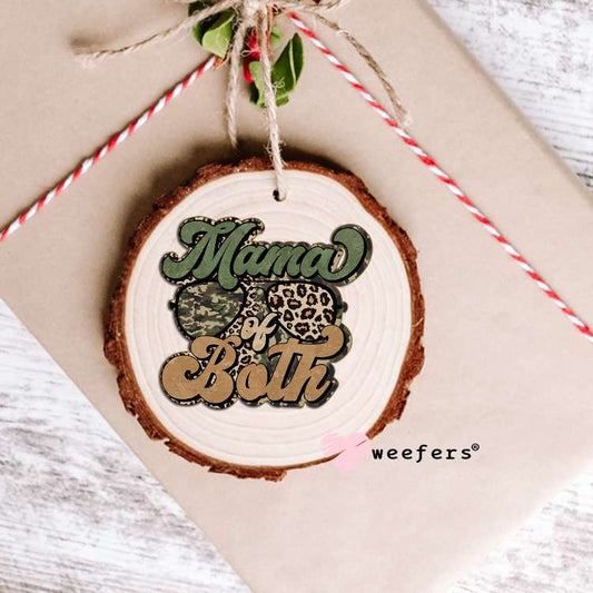 Mama of Both Camo Green and Brown UV DTF Decal Ornament Weefers