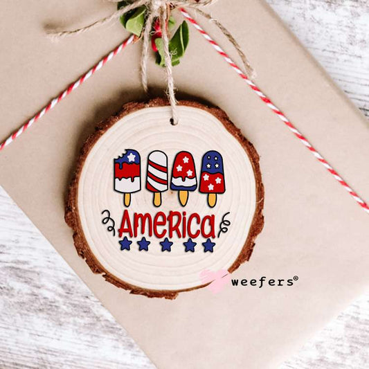 America Popsicles UV DTF Decal Ornament Weefers