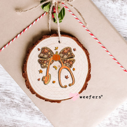 Fall Nurse Stethoscope UV DTF Decal Ornament Weefers