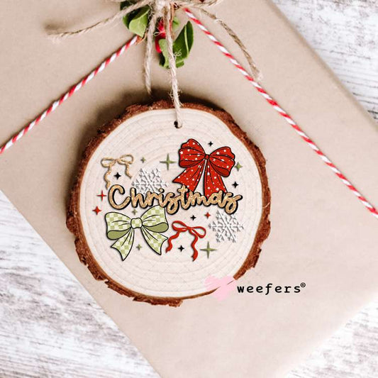 Christmas Bows UV DTF Decal Ornament Weefers