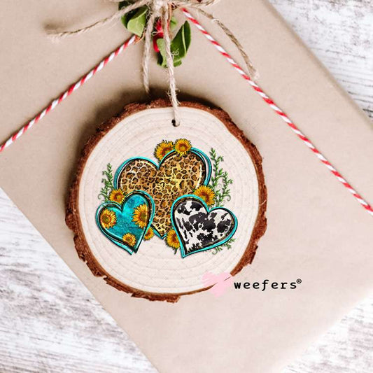 Western Hearts UV DTF Decal Ornament Weefers